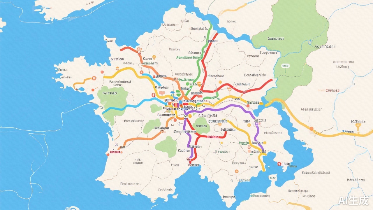 法国和瑞士的路线图