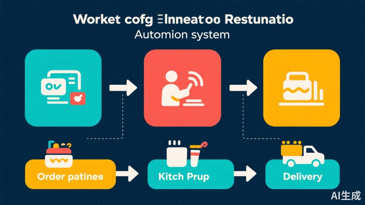 餐厅自动化系统工作流程示意图