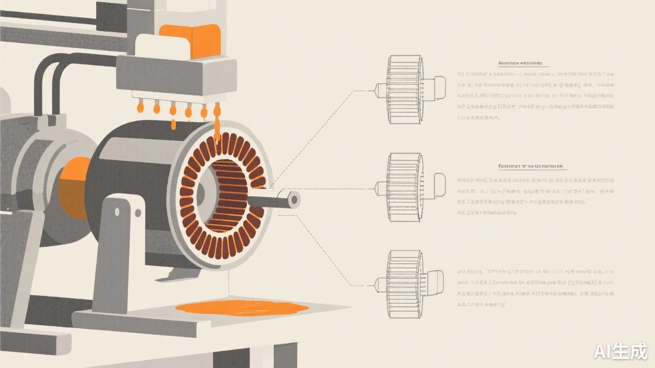电机铁芯电泳涂层工艺示意图