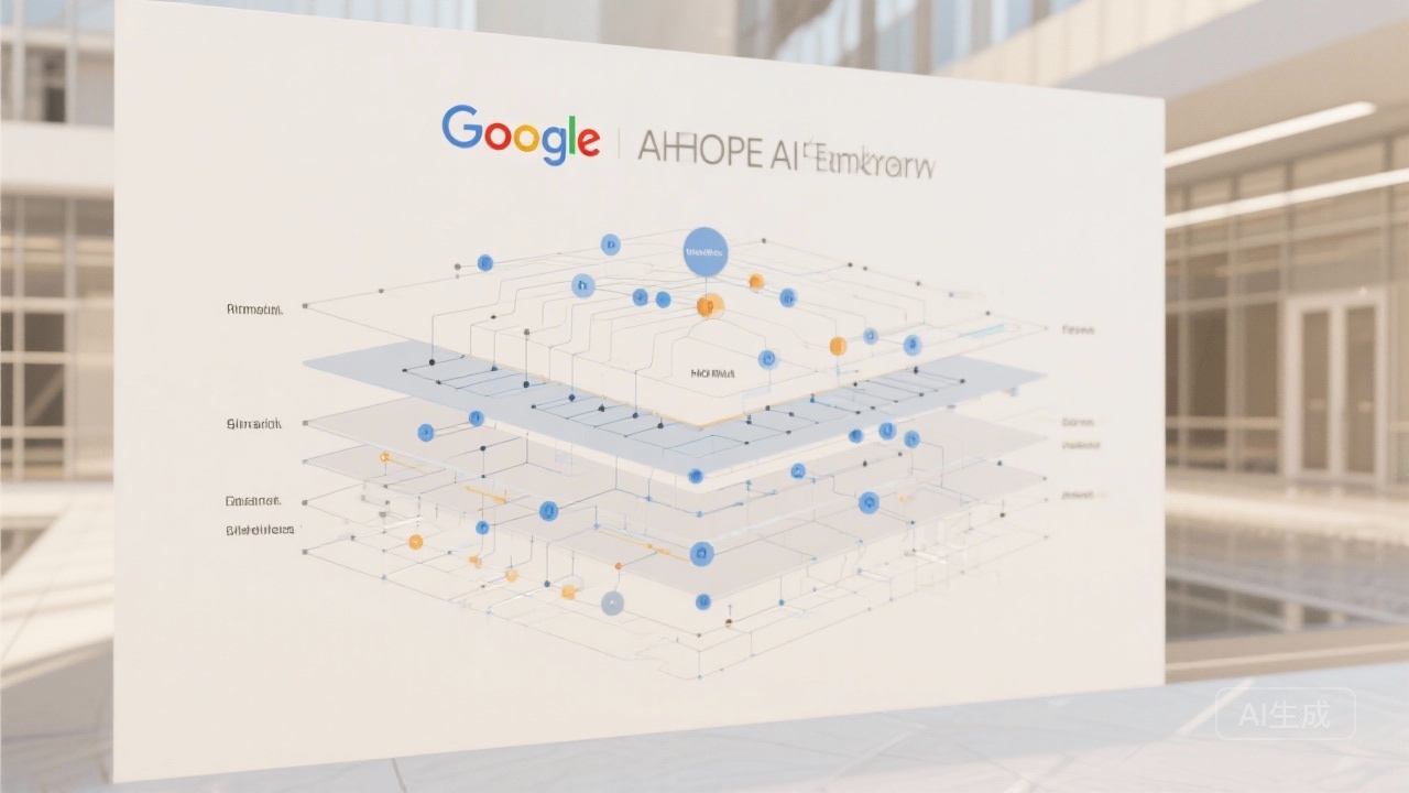 Google HOPE架构层次化神经网络设计示意图
