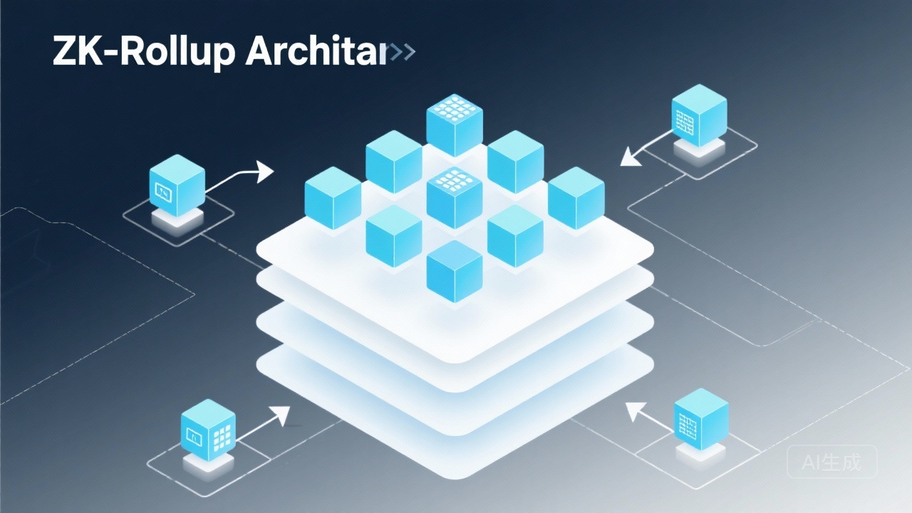 Diagram of ZK-Rollup architecture with off-chain transaction processing