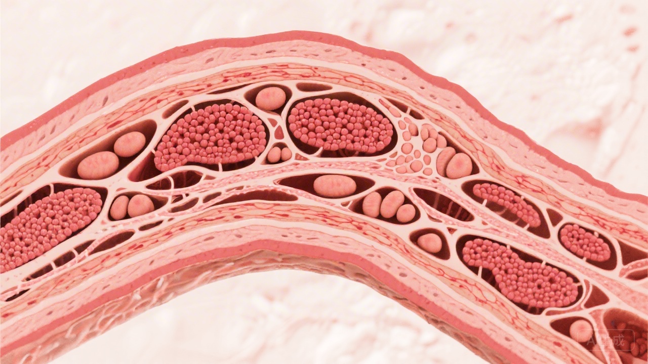 显微镜下的输卵管组织病理切片