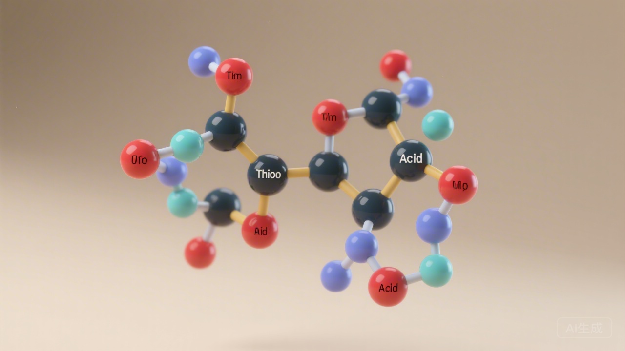 硫辛酸的分子结构示意图