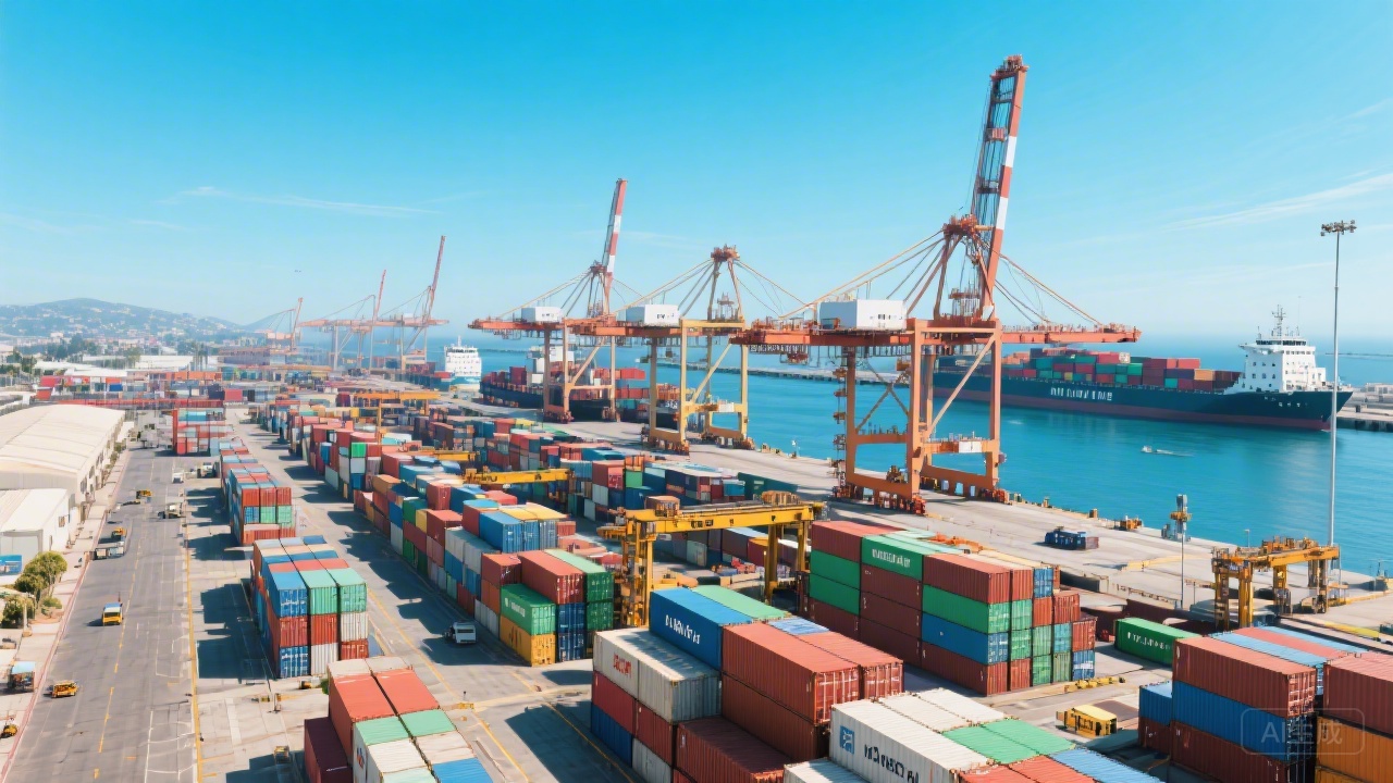 Container terminal at Port of Los Angeles