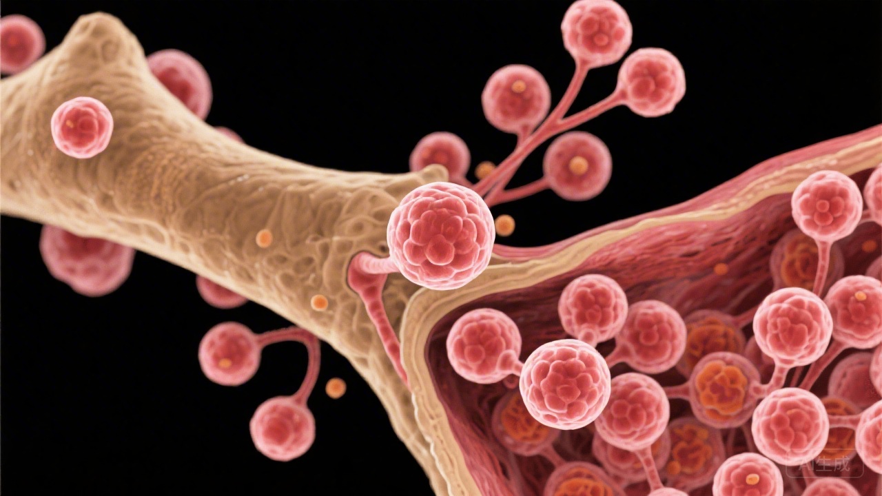 骨髓中的长寿浆细胞显微图像