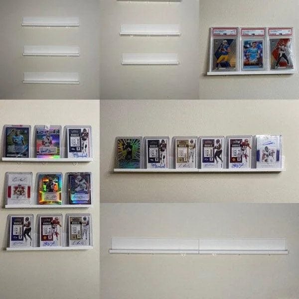 25cm Wall Mounted Trading Card Display Shelf – 3rd Down Displays