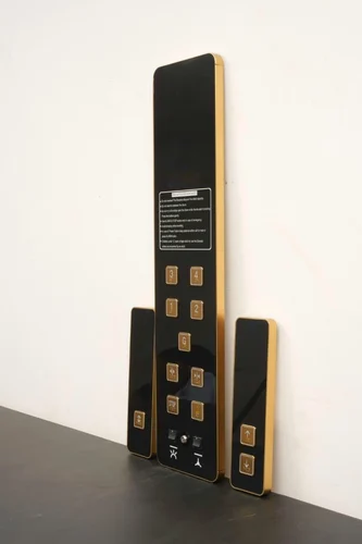 Modern Elevator COP LOP Push Button Panel with Gold Trim