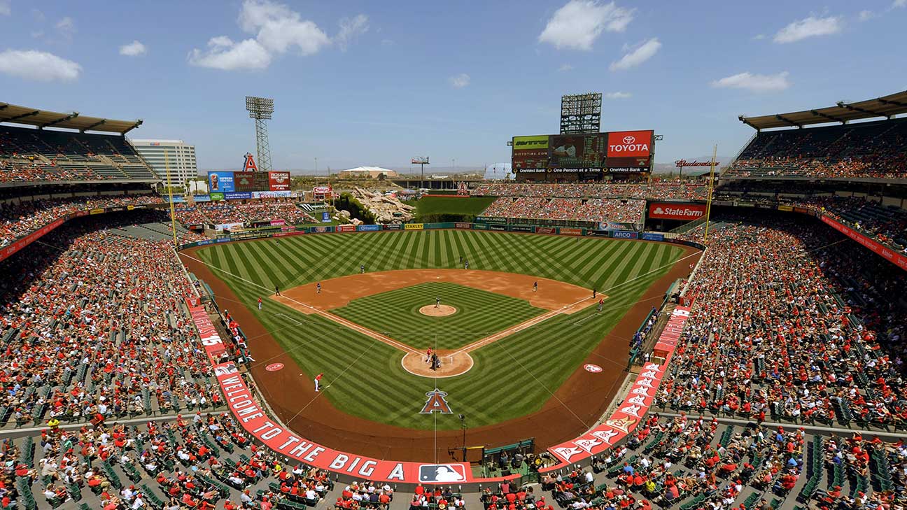 Angel Stadium during Angels vs Yankees game