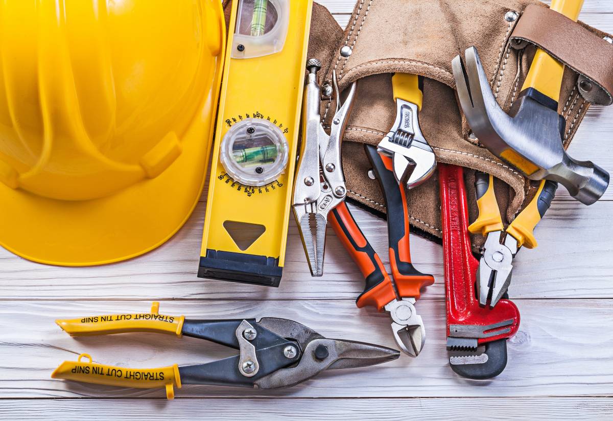 Handyman tools and equipment for home maintenance