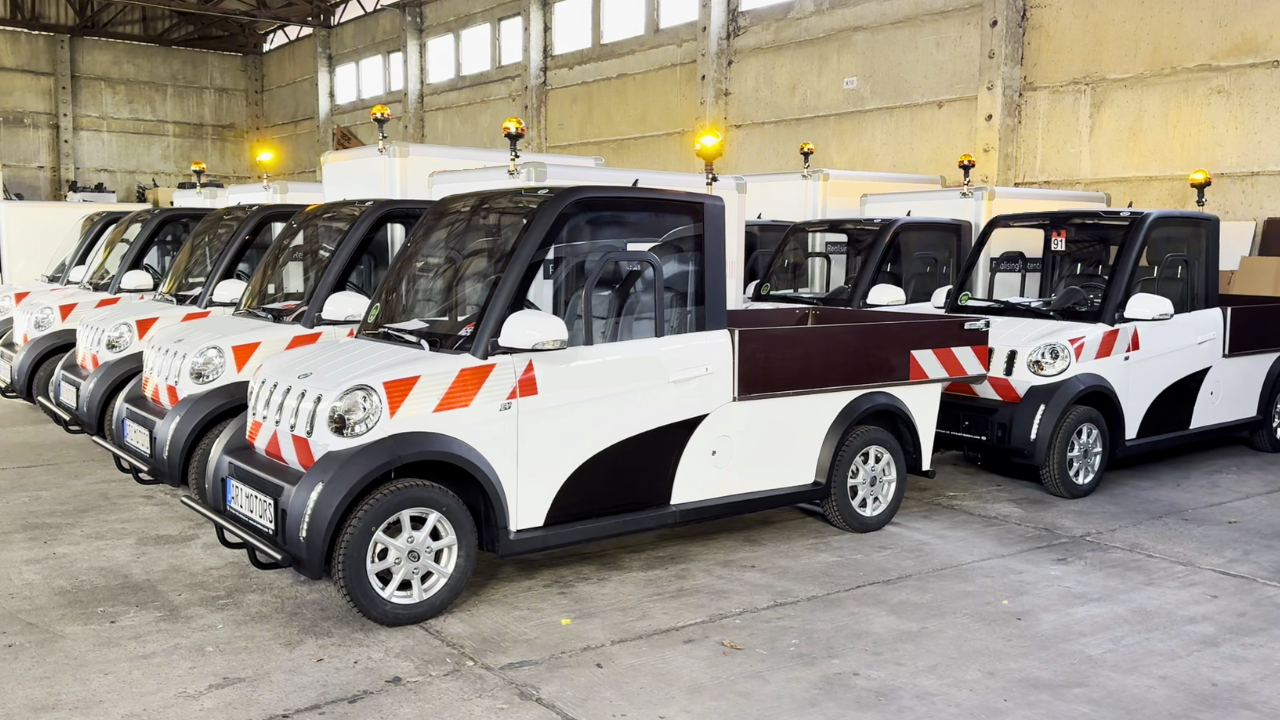 Elektrofahrzeugflotte eines Unternehmens