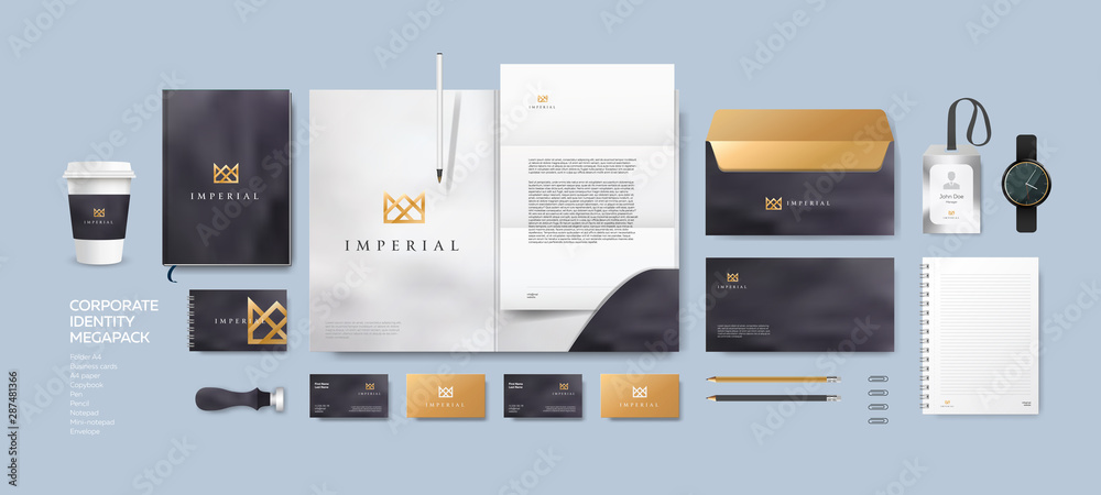 Financial Services Brand Identity — Corporate Stationery Mockup