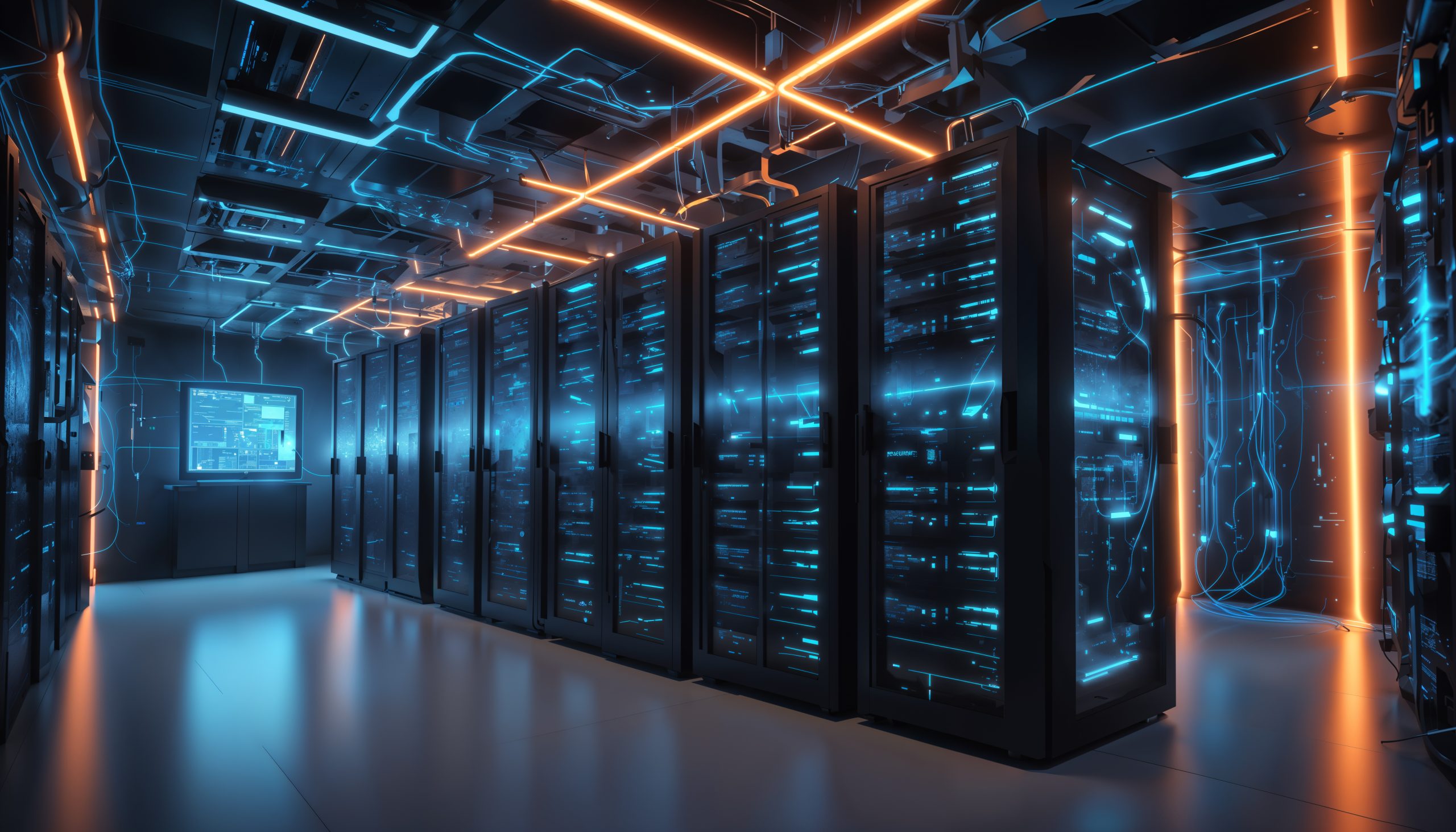 Abstract server infrastructure background