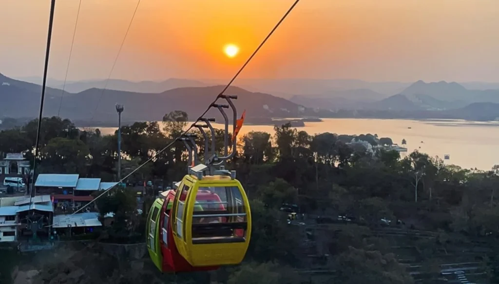 Sunset view from ropeway