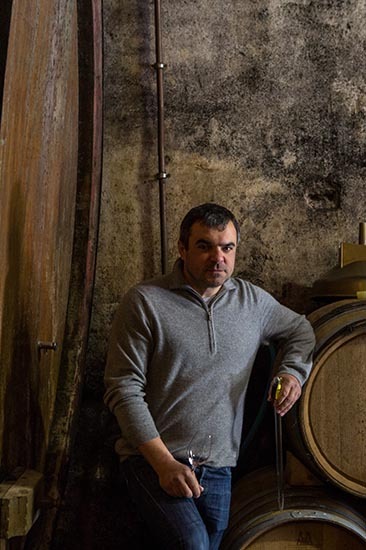 Lucas Rieffel in cellar