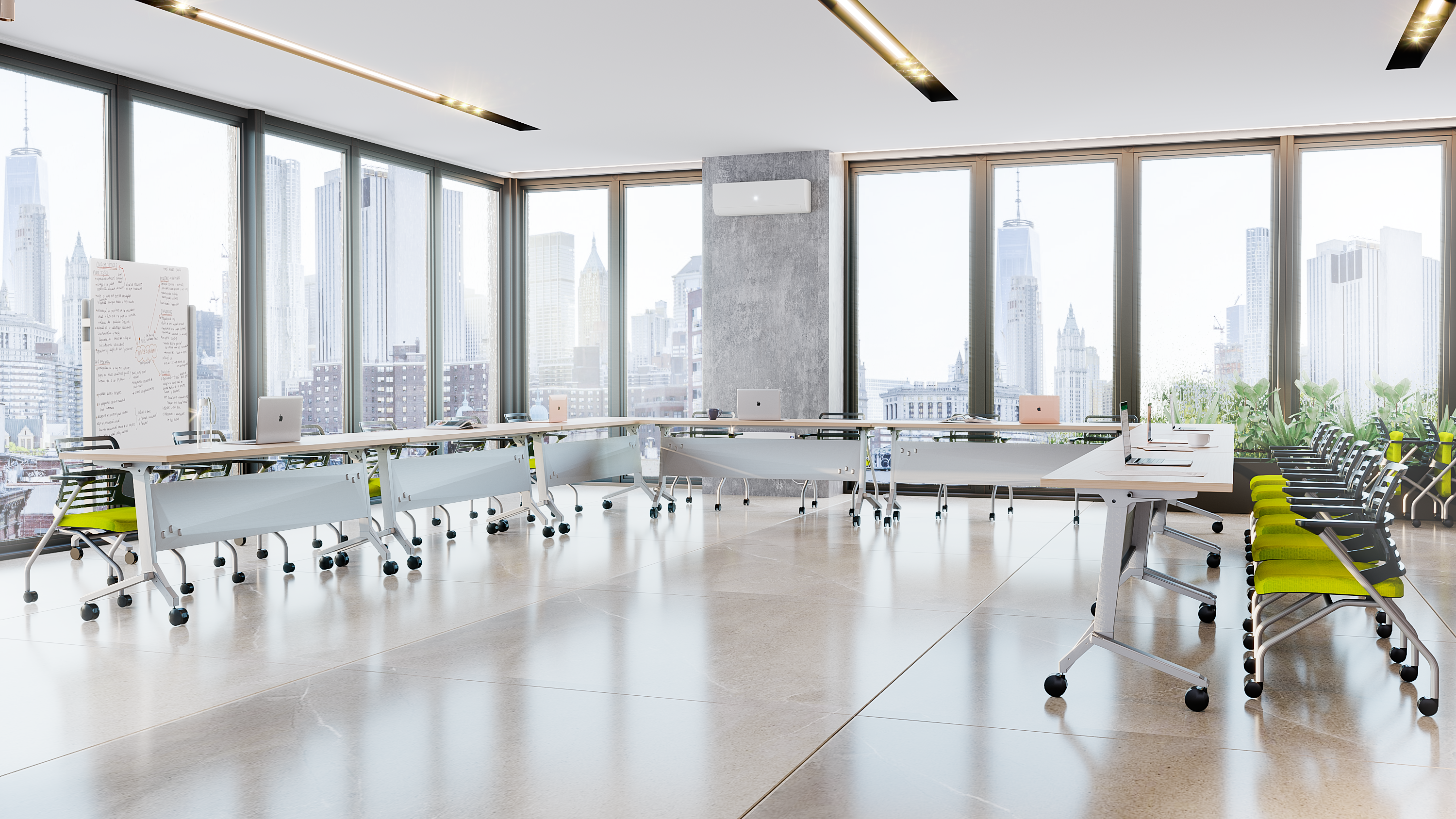 Minimalist AI technology workspace