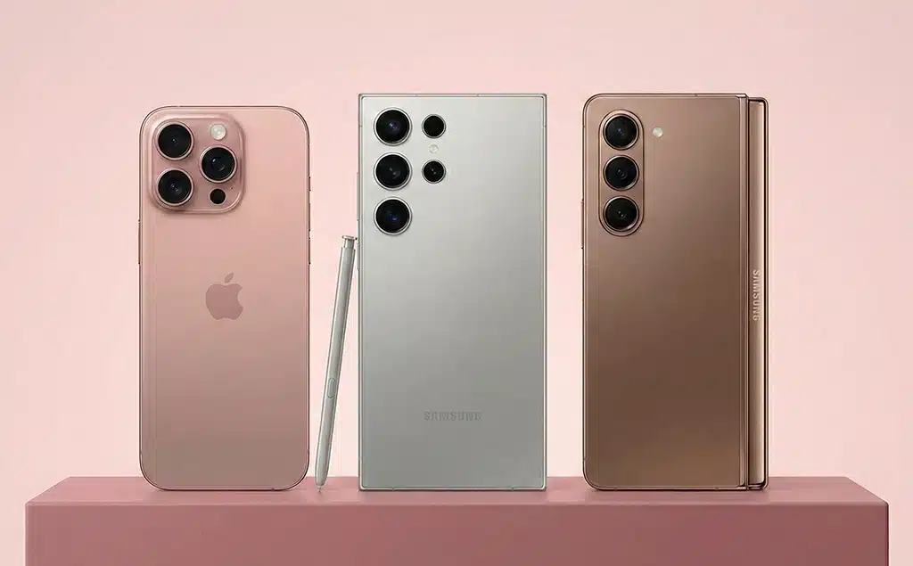Comparativo dos principais smartphones de 2026 incluindo Samsung Galaxy, iPhone e modelos dobráveis