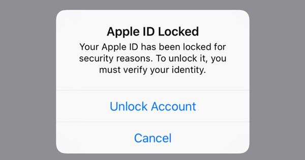 iPhone 弹出 Apple ID 被锁定安全警告界面
