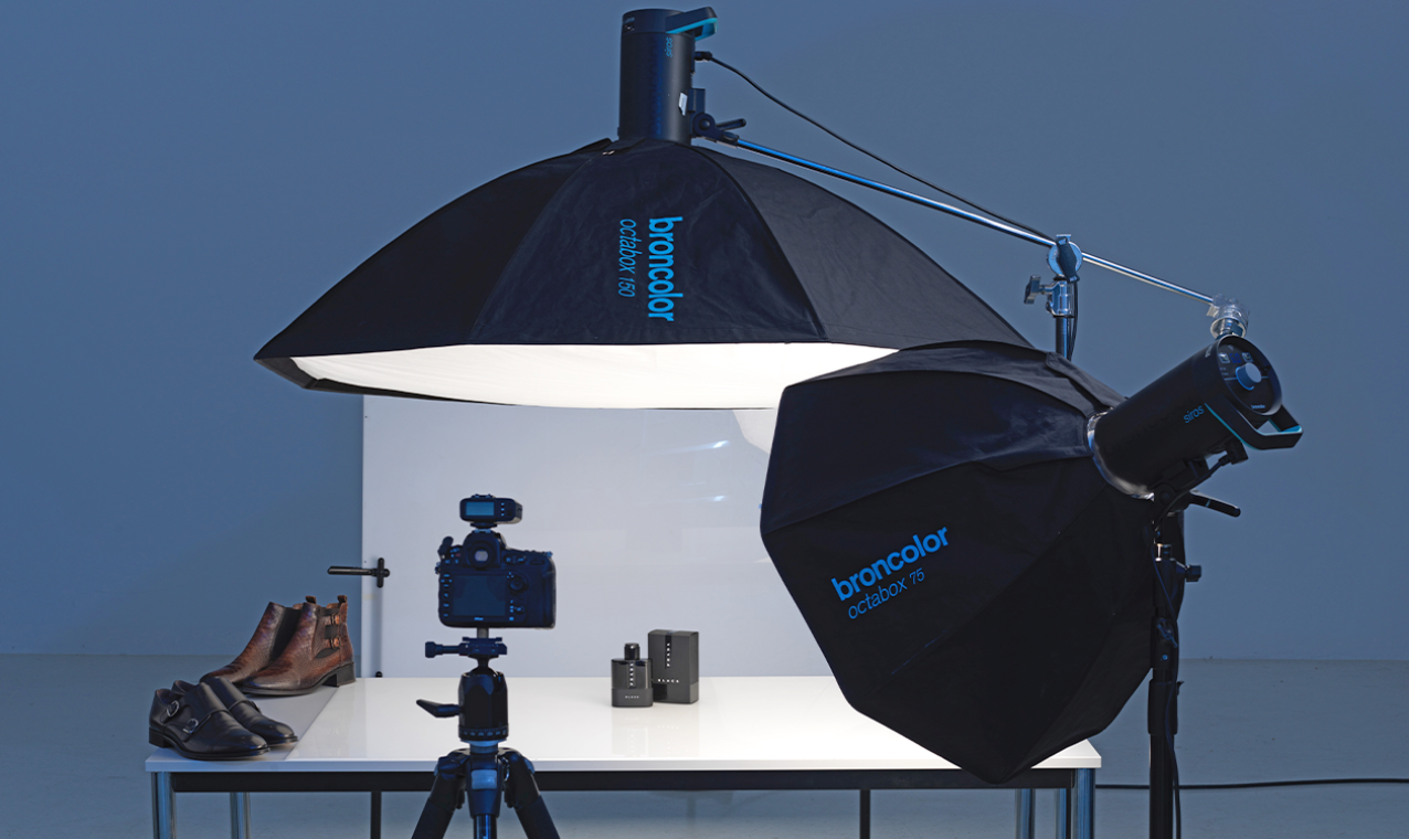 Professional product photography lighting setup