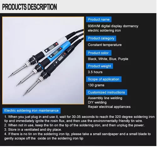 ByteBlues 80W LCD Display Adjustable Soldering Iron – ByteBlues