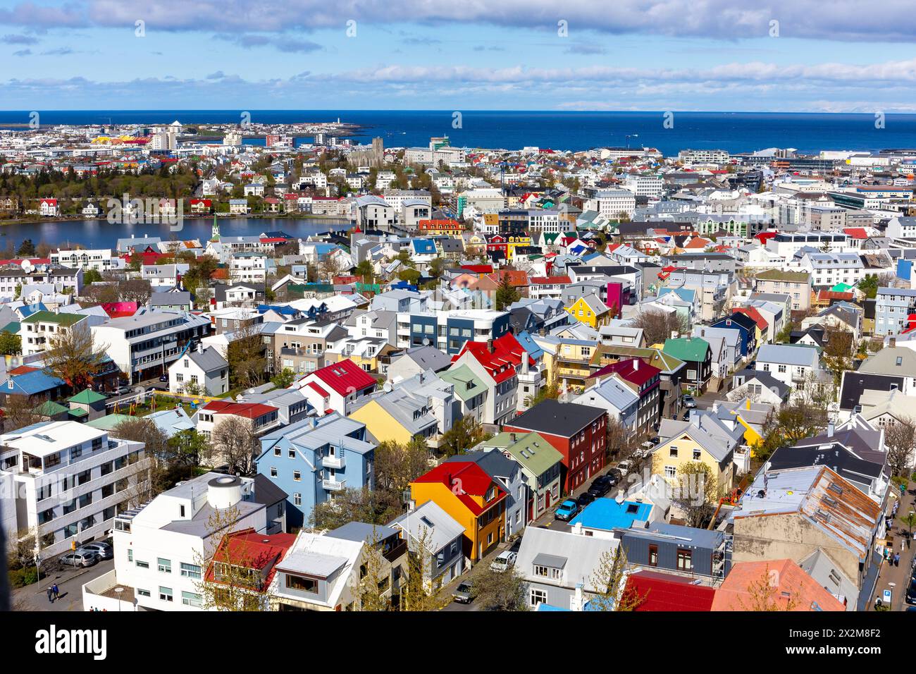 Reykjavik colorful houses cityscape