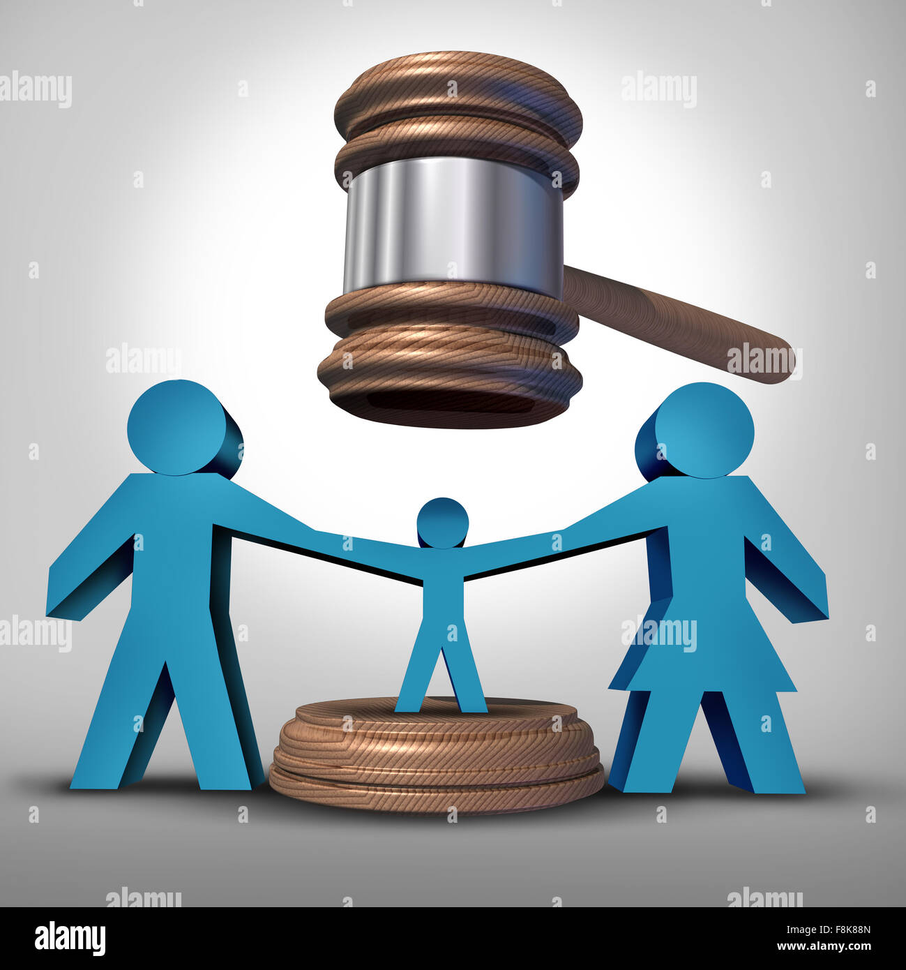 Child custody battle legal concept