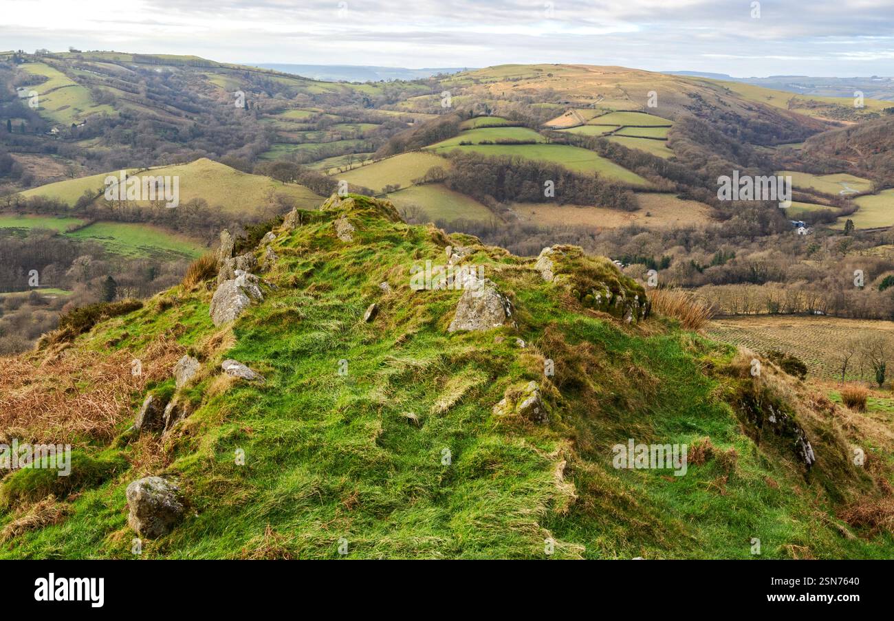Rolling hills of Carmarthenshire countryside