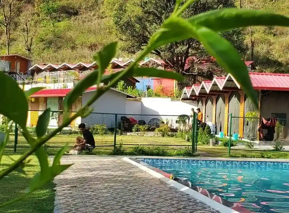 Shivpuri riverside resort peaceful setting
