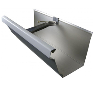 Canalón de aluminio gris fabricado a medida por CanalVal