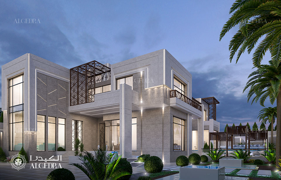 Modern villa exterior in Oman