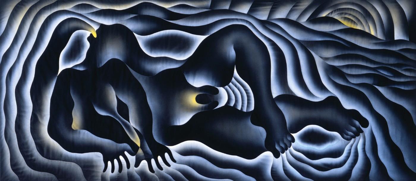 Abstract representation of a birth or emergence
