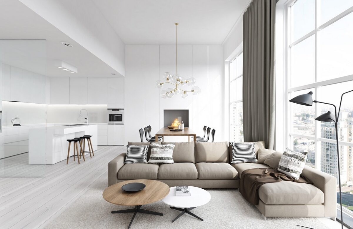 Modern home interior living room