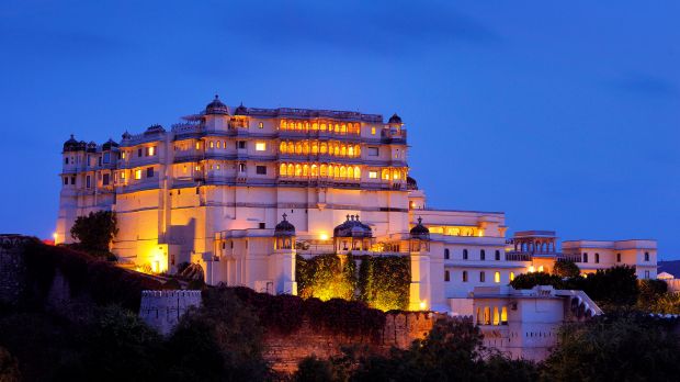 Devi Garh Palace Exterior Night View
