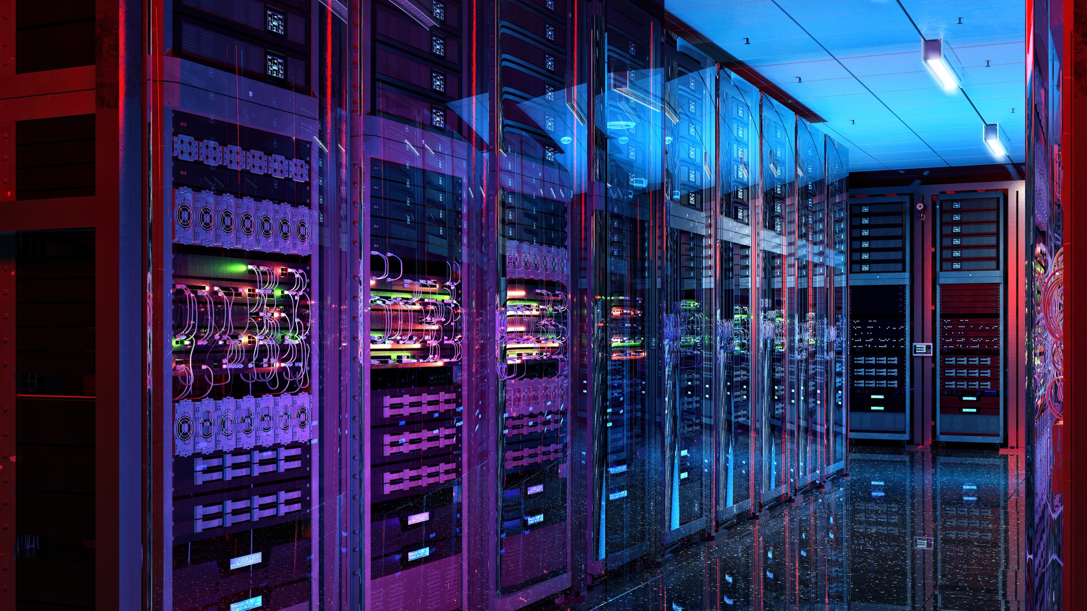 Supercomputer cluster in a data center