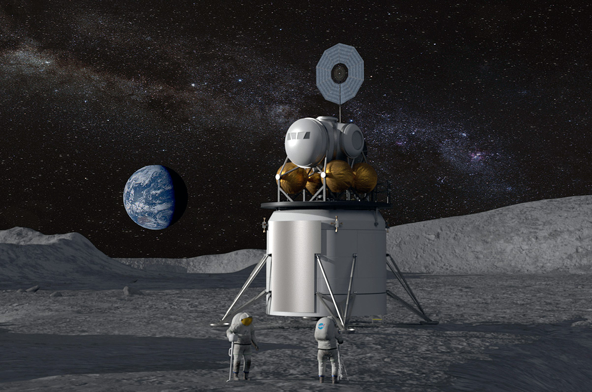 Módulo lunar de Artemisa en órbita