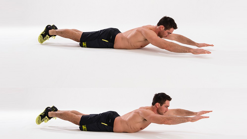 تمرين سوبرمان Superman Exercise لتقوية عضلات الظهر السفلي