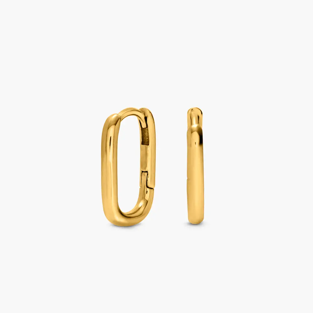 Classic Thick Gold Hoop Earrings Statement