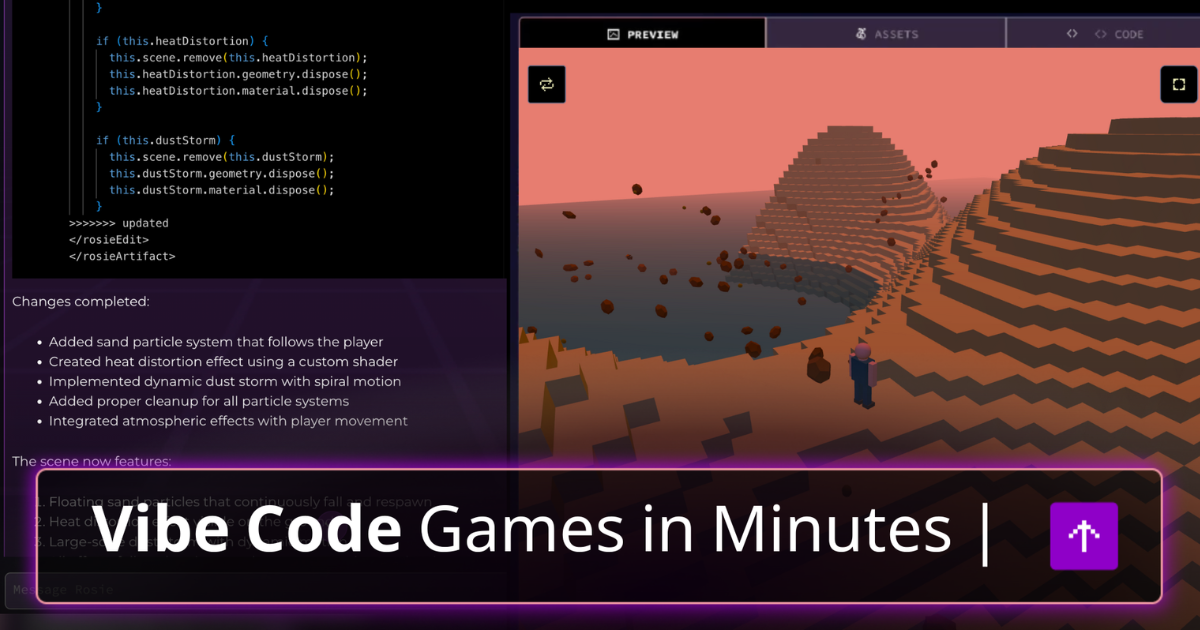 Rosebud AI Vibe Code Games