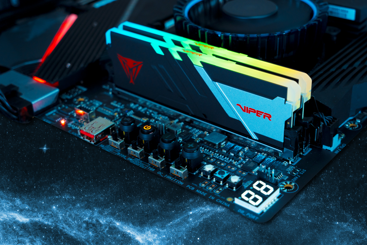 Patriot Viper Venom RGB DDR5-6200 memory with aggressive heat spreader design