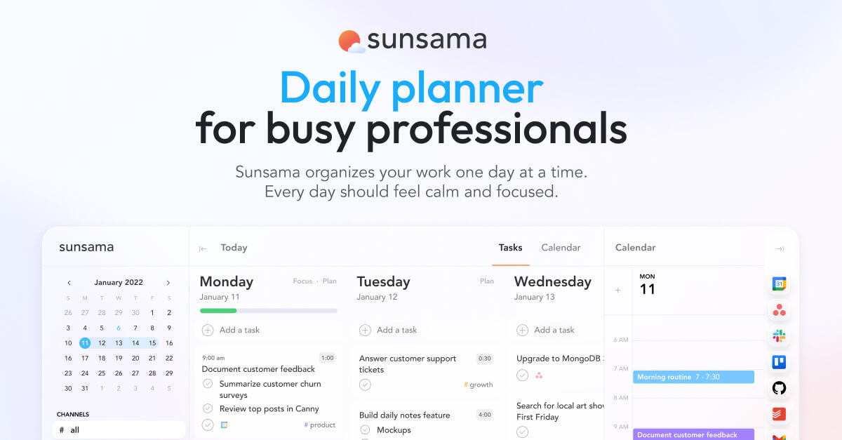 Sunsama Planner