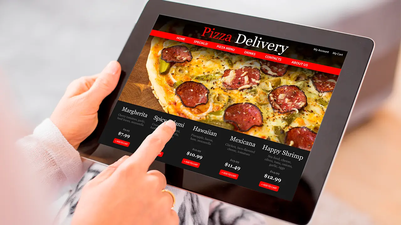 Digital Menu on Tablet