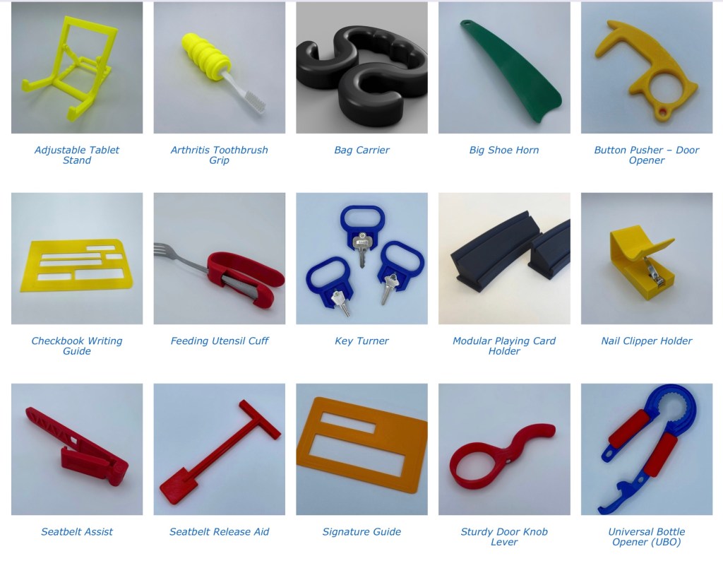3D Printed Assistive Technology Collection - Key Turners, Grips, and Daily Living Aids