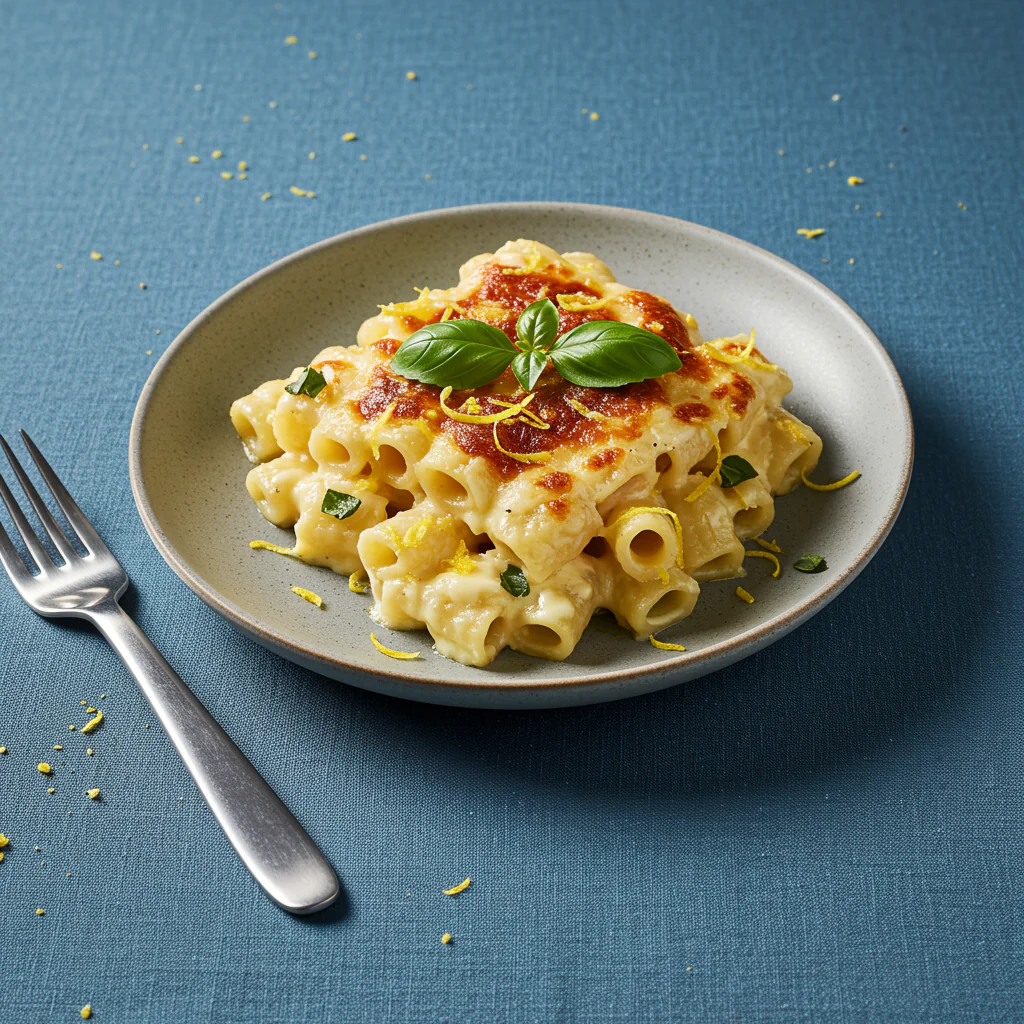 Cheesy konjac fettuccine