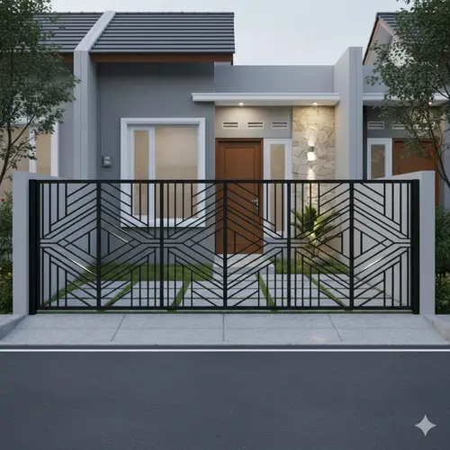 Pagar Besi - Geometris Diamond