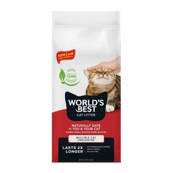 World's Best Cat Litter, Clumping Formula, 28-lb Bag