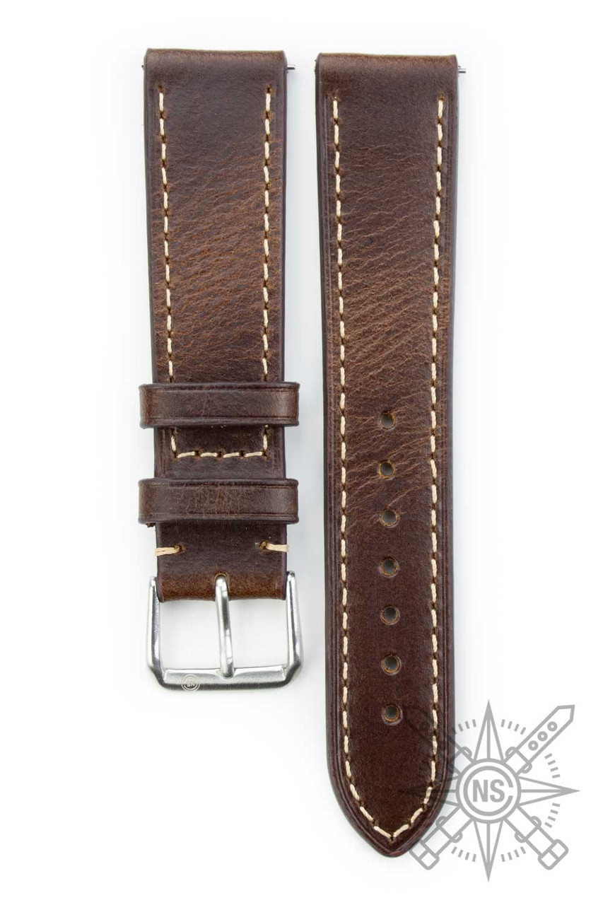 Luxury Handcrafted Leather Watch Strap 22mm