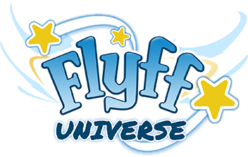 Flyff Universe official game logo with wings and stars