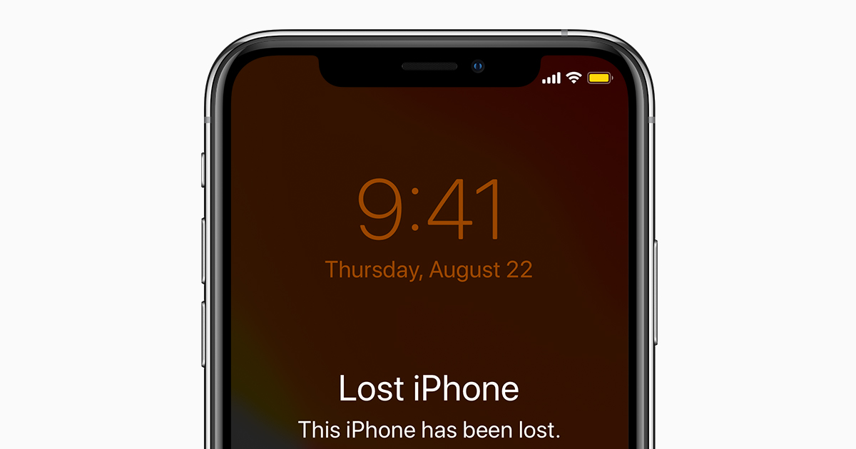 iPhone 显示丢失模式屏幕提示设备已丢失