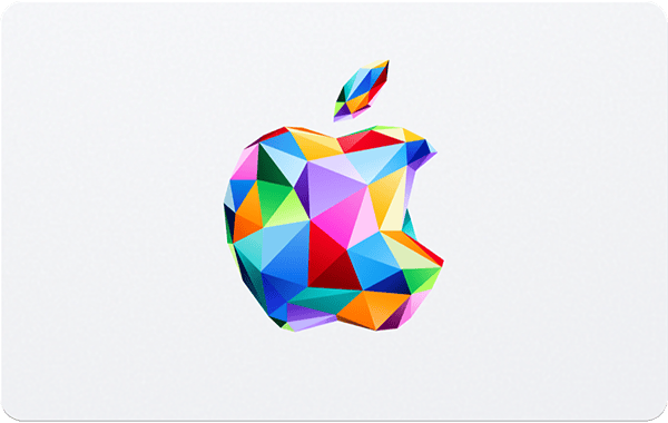 Apple 官方彩色礼品卡正面展示