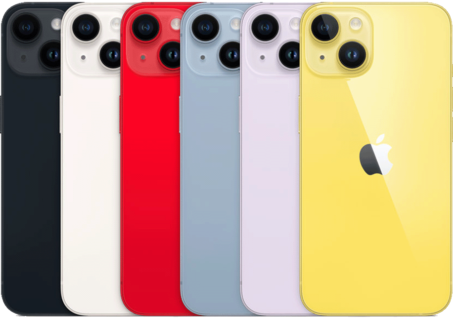 iPhone 14 em várias cores