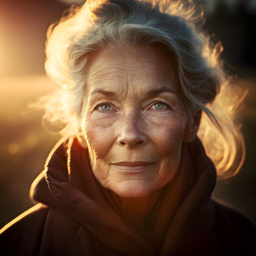 Welsh elder in warm golden light representing community care